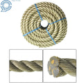3/4" Manila Rope PP 3 Strand Twisted Bull Rope 100' for Arborist