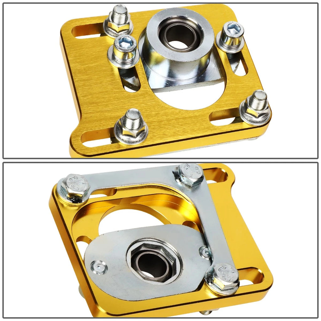 Adjustable Camber Caster Plates for Ford Mustang (1994–2004) - 2.5" Gold