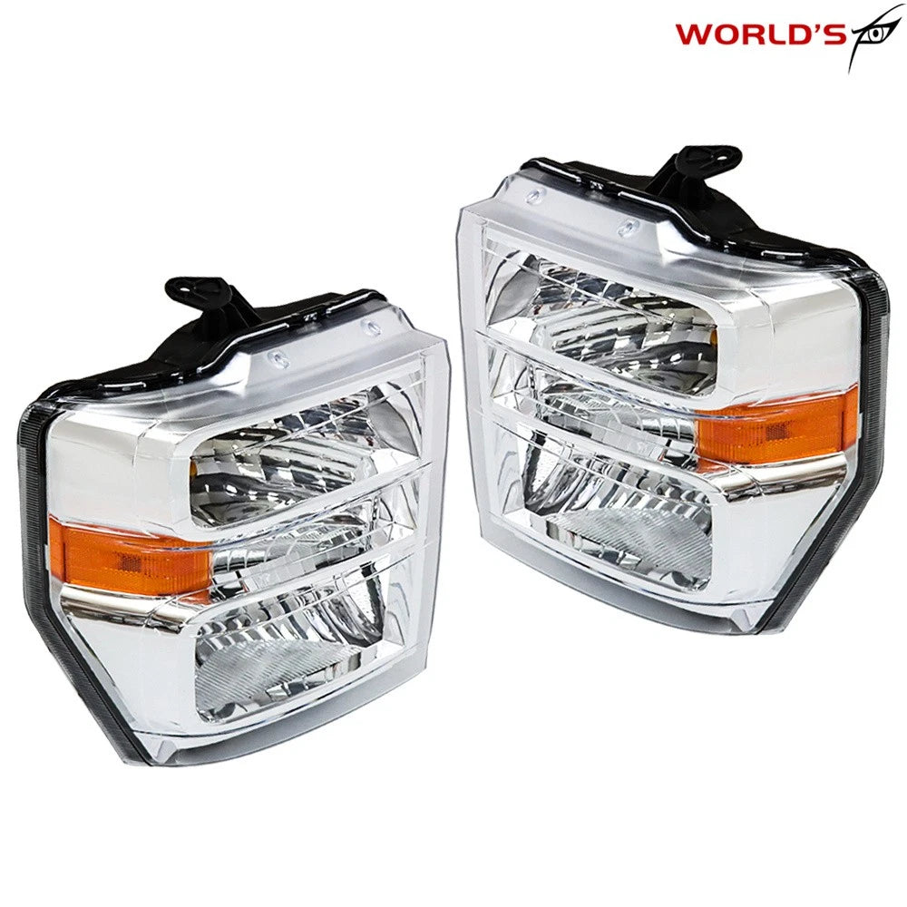 Pair of Halogen Headlights for Ford E150 E250 E350 E450 F650 (2008–2014)