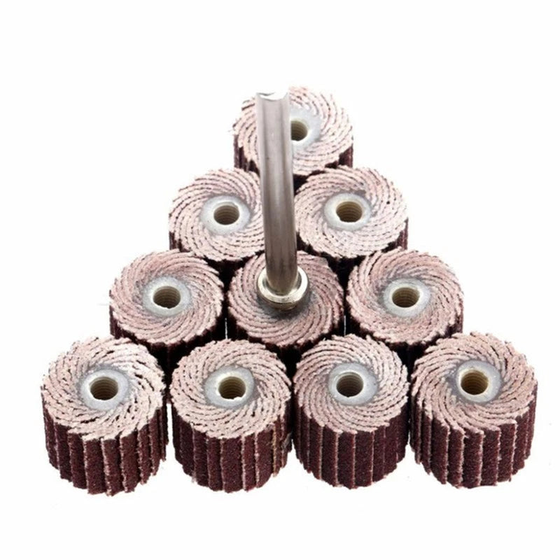 10pcs Jewelry Flap Grinding Wheels Sanding Discs for Rotary Tool