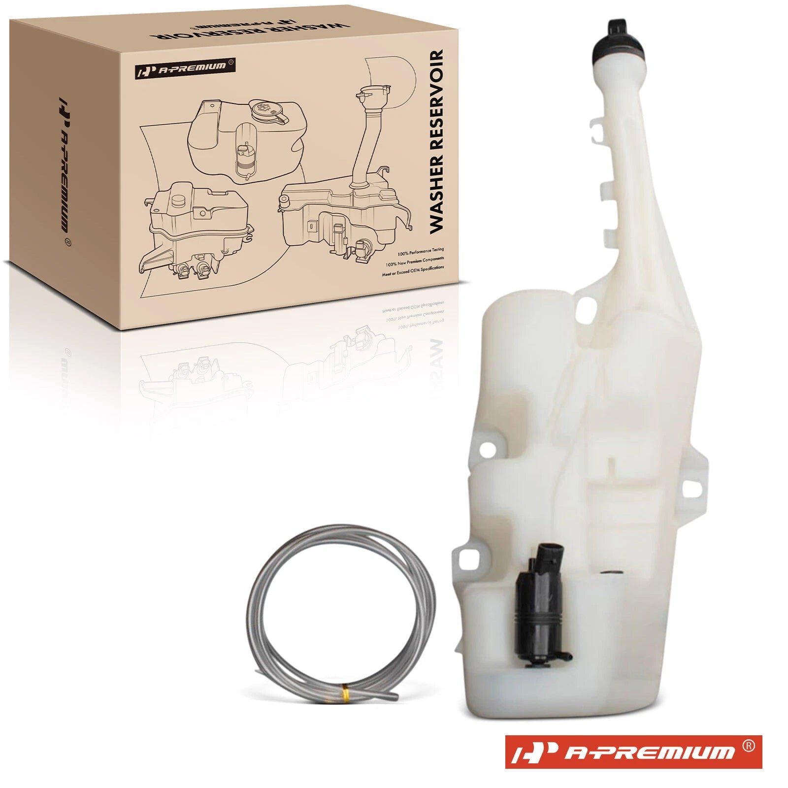 Windshield Washer Reservoir Tank with Cap & Pump for Chevy Camaro (2014)