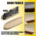 Pair of Front Door Panels Armrest Cover Lids for Honda Accord Sedan (2008–2012) Beige