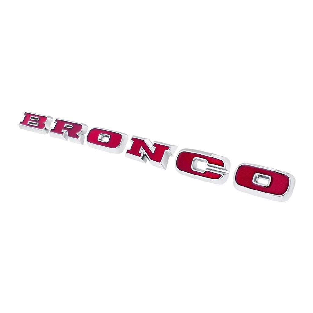 Chrome Bronco Grille Letter Emblem Set for 1966–1977 Ford Bronco