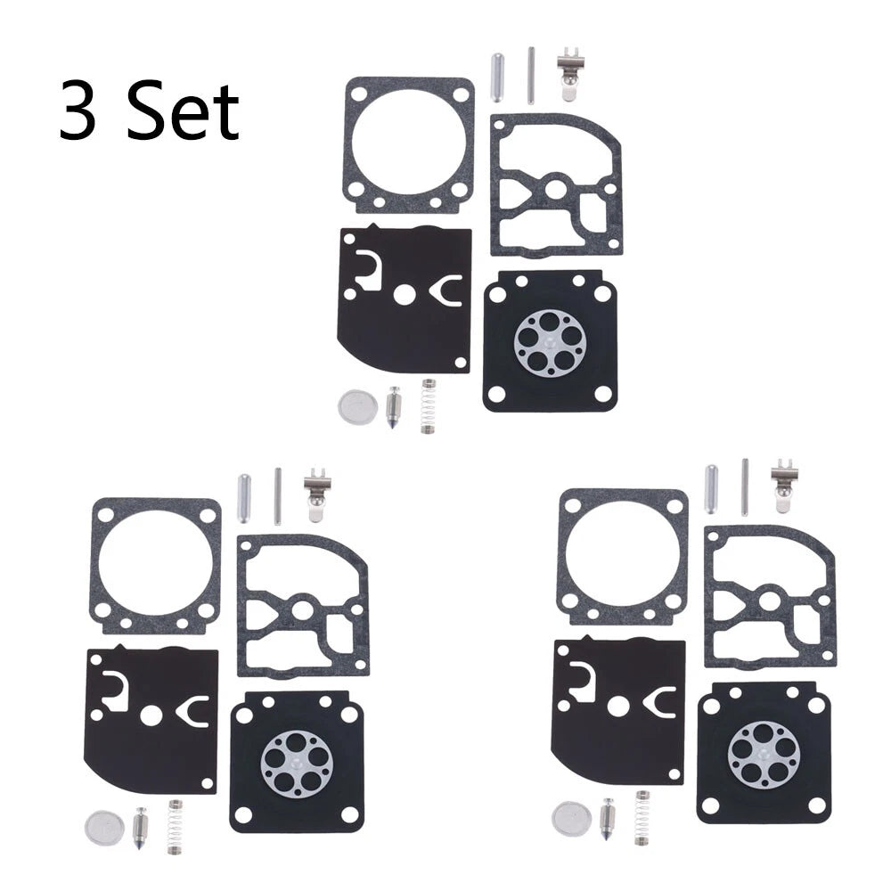 Set of 3 Carburetor Gasket Rebuild Kit for ZAMA RB-129 C1M-W26A C1M-W26B C1M-W26C