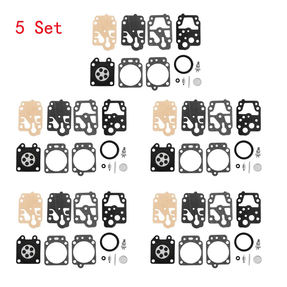 Set of 5 Carburetor Repair Kits for Walbro K20-WYJ Honda GX25 GX35