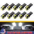 Set of 2 T10 LED Interior License Map Side Marker Light Bulbs for Various Models