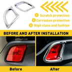4X Chrome Rear Bumper Fog Light Lamp Cover for Toyota Highlander (2014–2019)