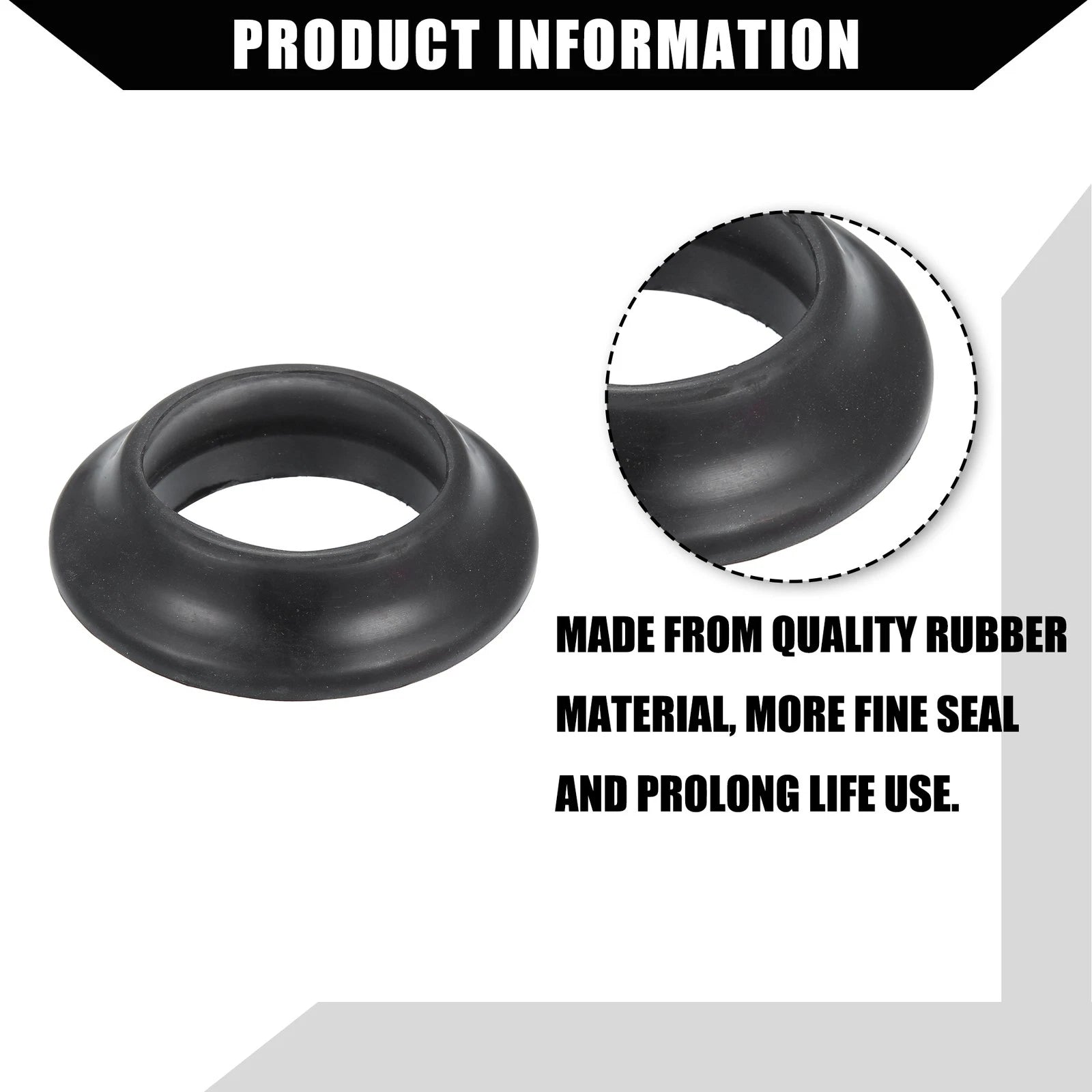 Gas Tank Fuel Neck Grommet for Ford F-100 F-250 (1957–1969) Rubber Black