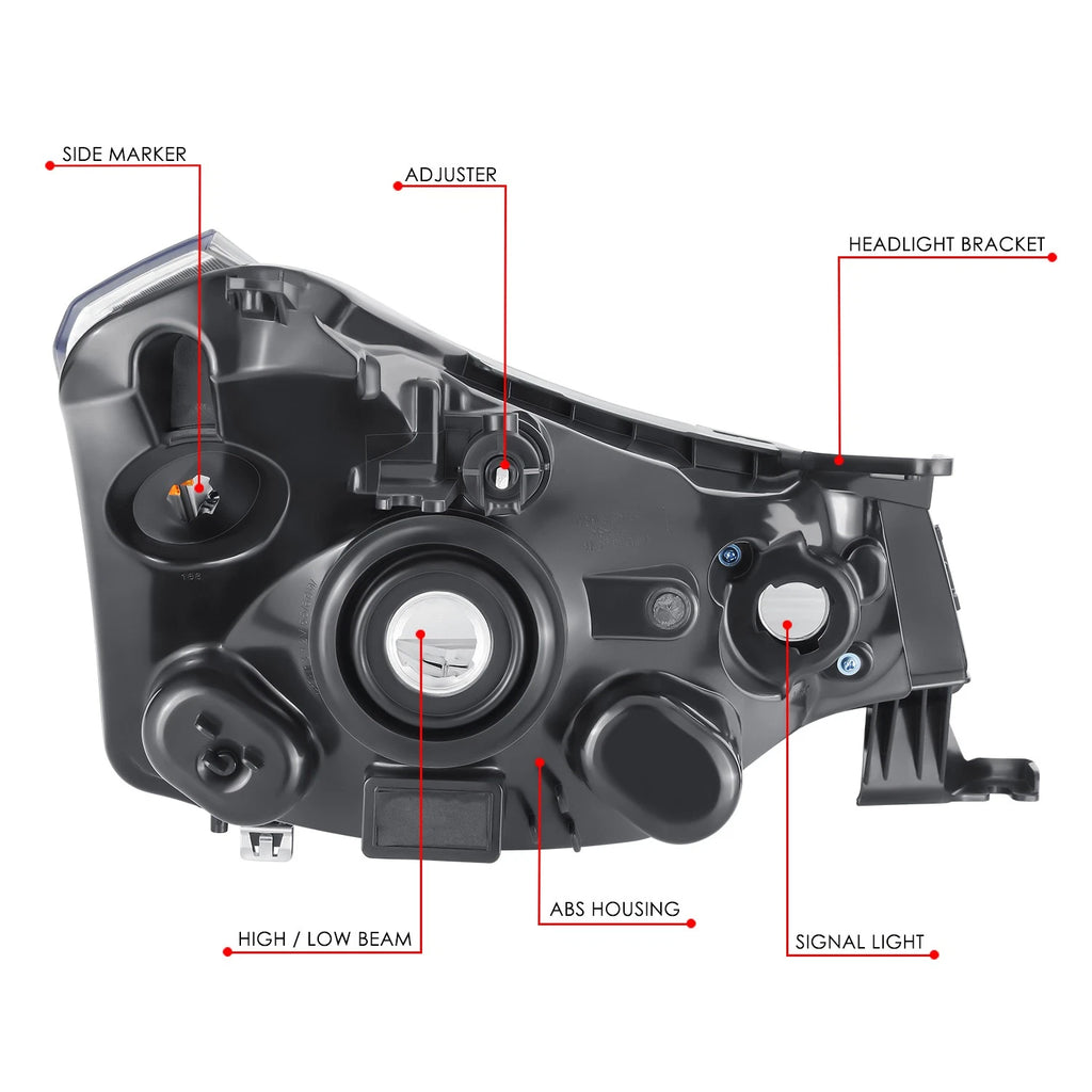 Left Driver Side Headlight for Ford Focus (2008–2011) Chrome Factory Style