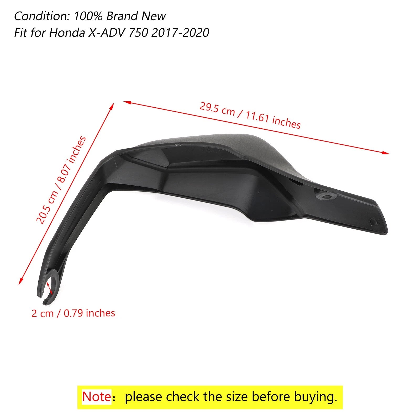 Handguard Handlebar Shells Protector for Honda X-ADV 750 (2017–2020) Black