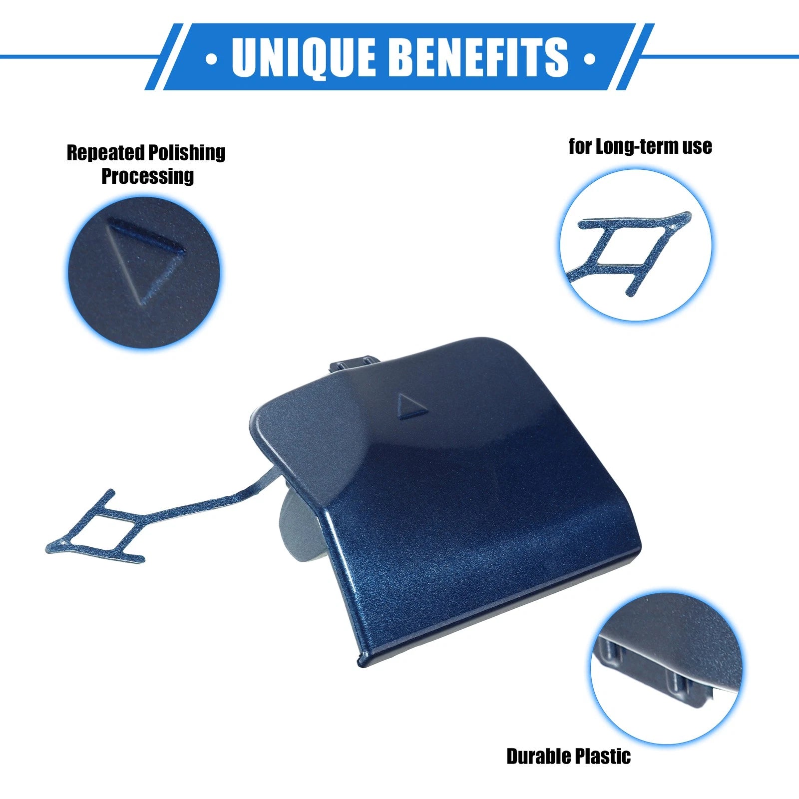 Tow Hook Eye Hole Cover Cap for BMW X3 G08 (2018–2020) Blue Rear Right