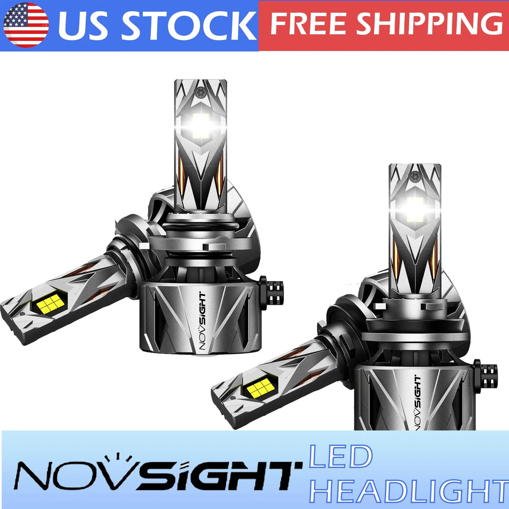 4X 9005+H11 LED Headlight Bulbs for 6500K 60000LM