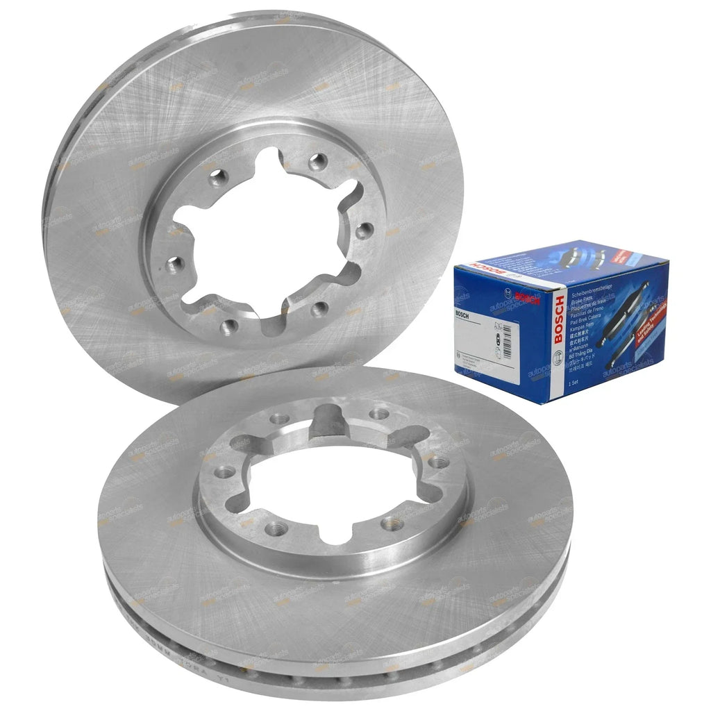 Front Disc Brake Rotors + Pads for GU Y61 Patrol (1997 - 2016)