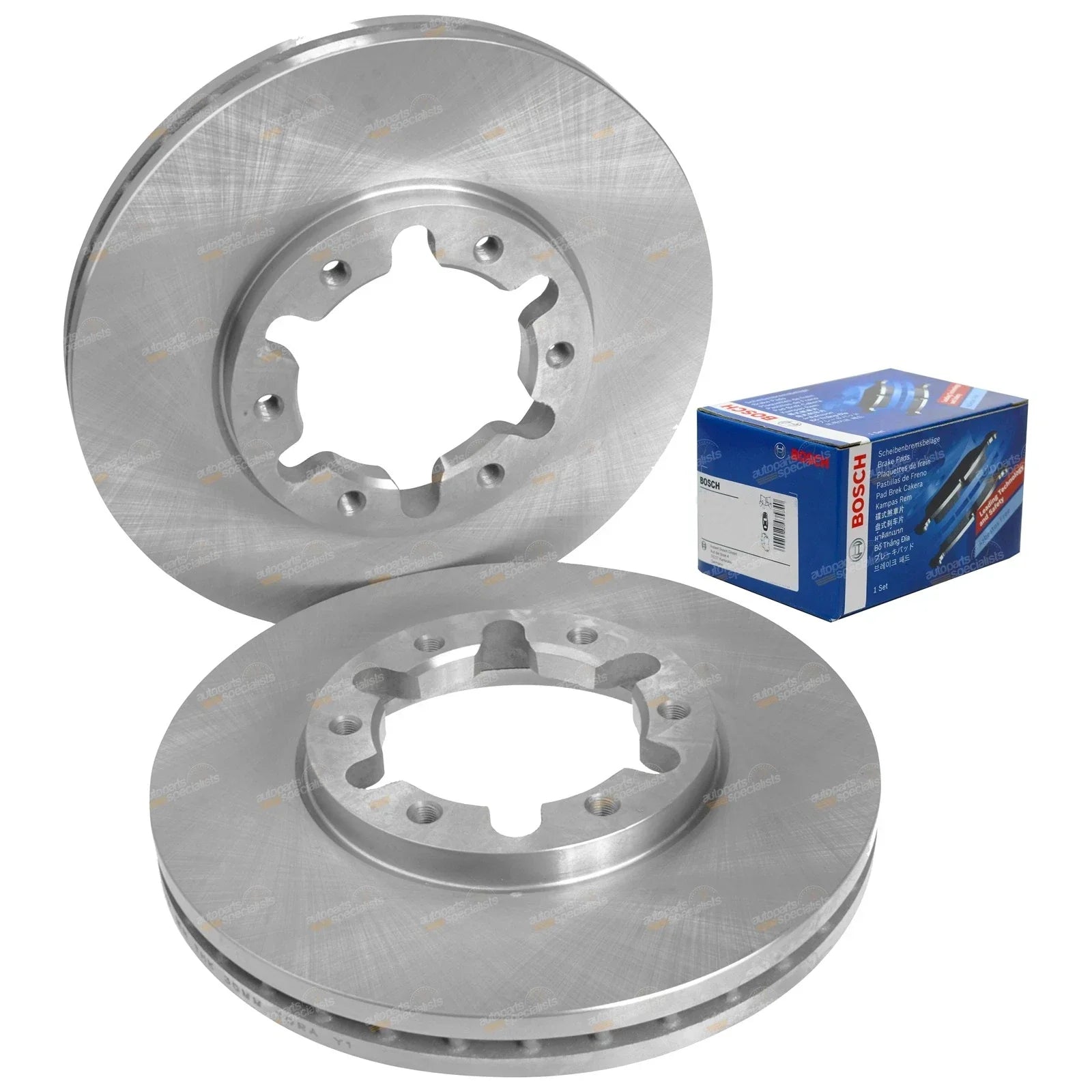 Front Disc Brake Rotors + Pads for GU Y61 Patrol (1997 - 2016)