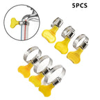 Set of 5 Hose Clamps 10-38mm Corrosion-Resistant Gas Leak Waterproof