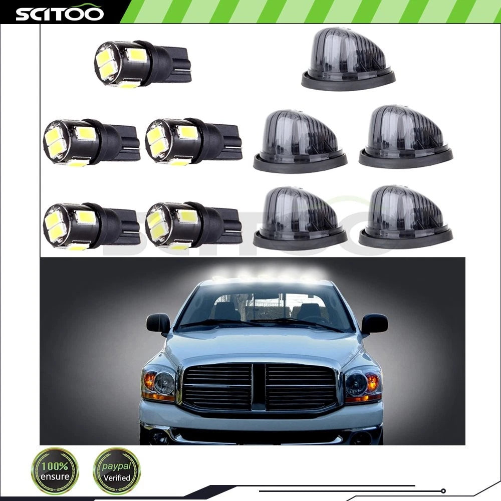 5pcs Smoke Cab Marker Light with LED Base for Chevrolet C10 (1977–1980)