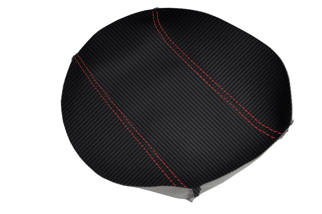 Console Lid Armrest Cover for Honda Element (2007–2011) Carbon Fiber Red Stitch