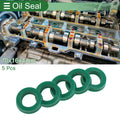 Set of 5 Oil Seal Rotary Shaft Seal 10x16x4mm High Pressure Green for Various Models