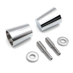 Set of 2 Chrome Handle Bar Ends for Suzuki GSXR 1000, Yamaha R1, R6