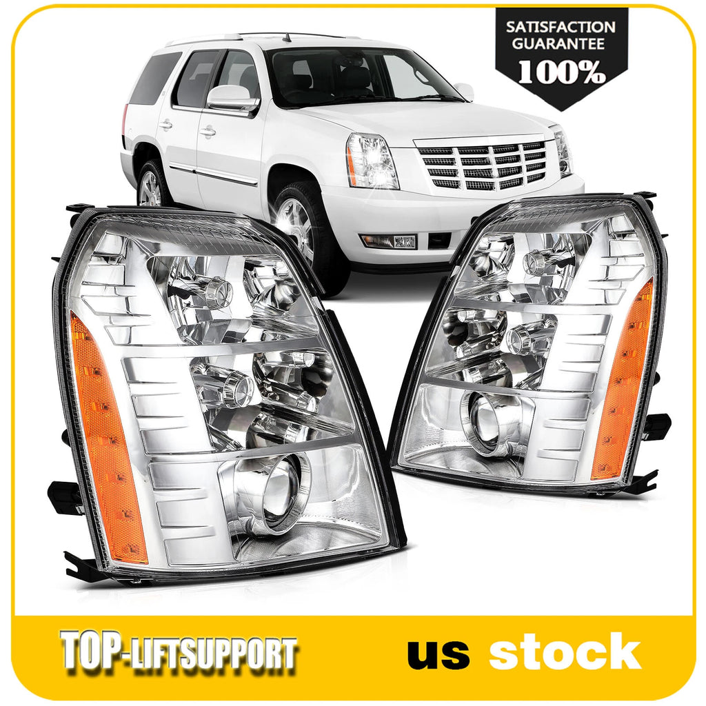 Headlight Set for Cadillac Escalade (2007–2014) with HID Bulbs and Ballast