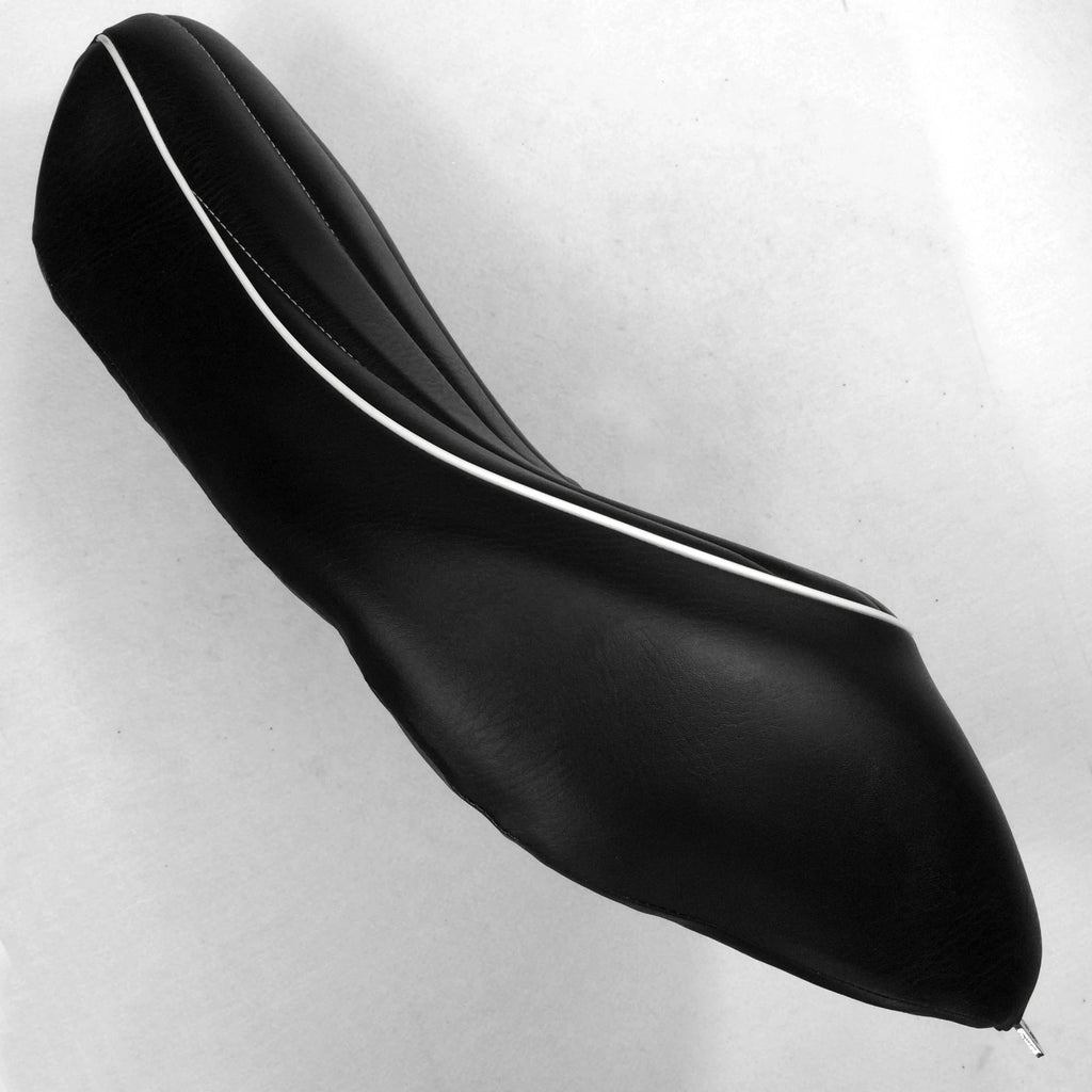 Solo Driver Vertical Stripes Leather Seat for Harley XL883N XL883L XL883X (2005–2013)