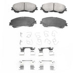 Set of 4 Front Ceramic Brake Pads for Nissan Rogue (2014–2020) Rogue Sport (2017–2021)