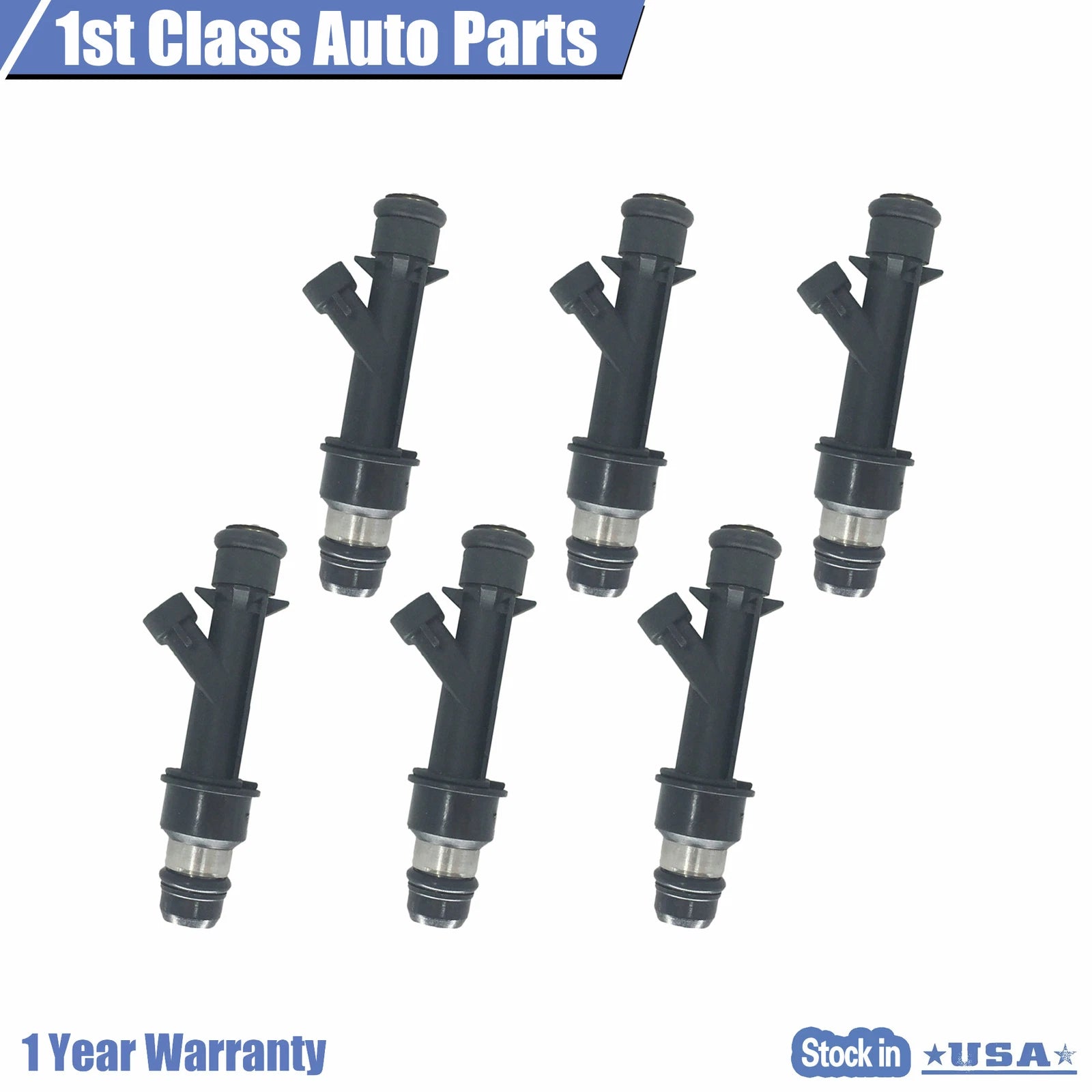 Set of 6 Fuel Injectors for Honda Acura Isuzu 3.2L 3.5L (1998–2004) 25166922