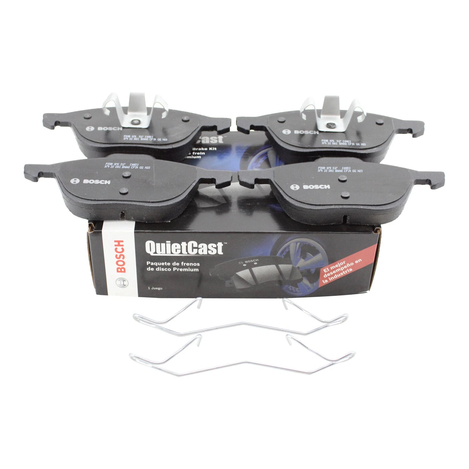 Set of 4 Disc Brake Pads for Bosch BC1044 (Front)