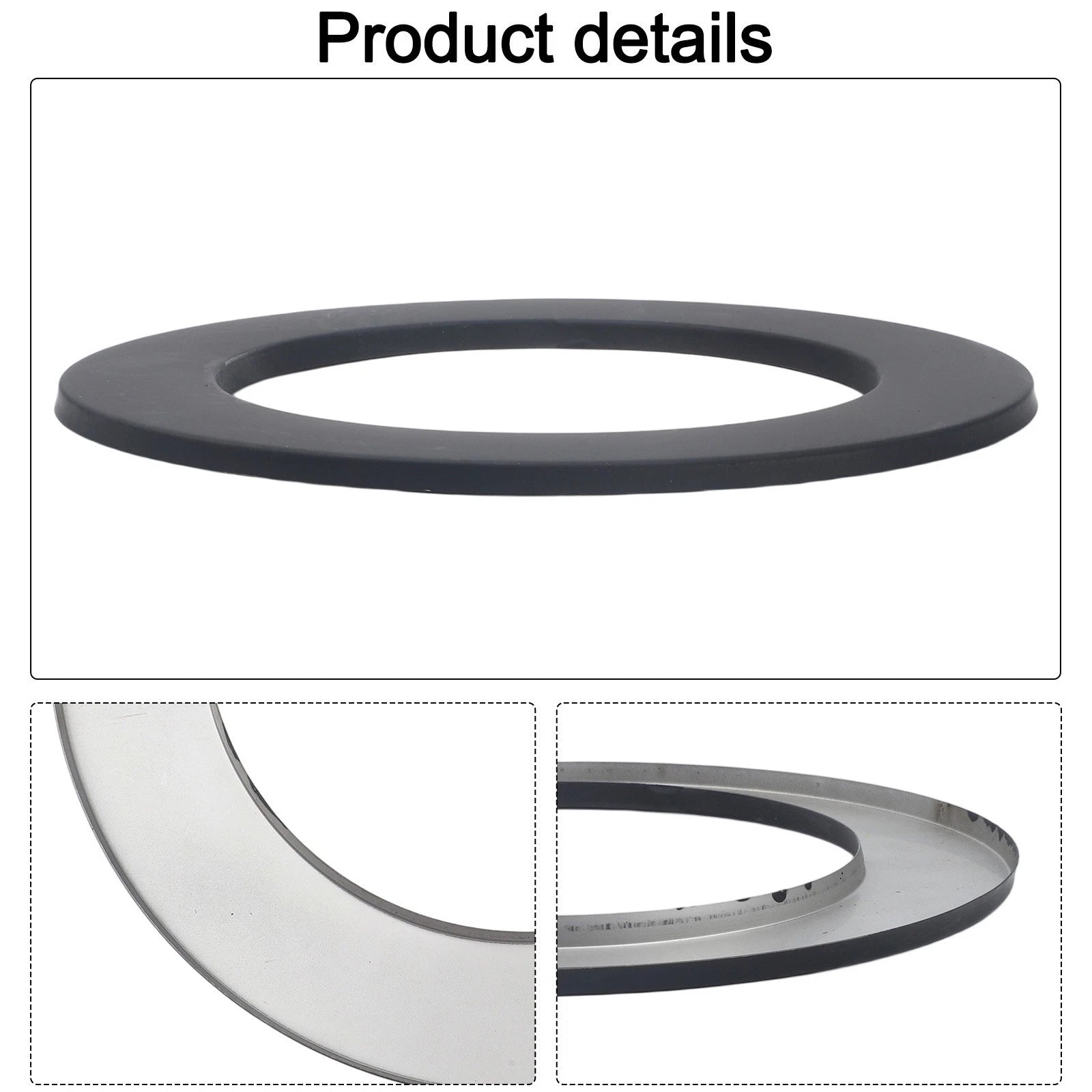 150mm Black Stainless Steel Wall Collar for Wood Burning Fireplace
