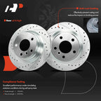 2x Rear Drilled Brake Rotors for BMW 228i 230i F22 F23 (2014–2016)