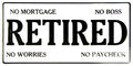 Retired Embossed Metal Novelty License Plate Tag for Cars