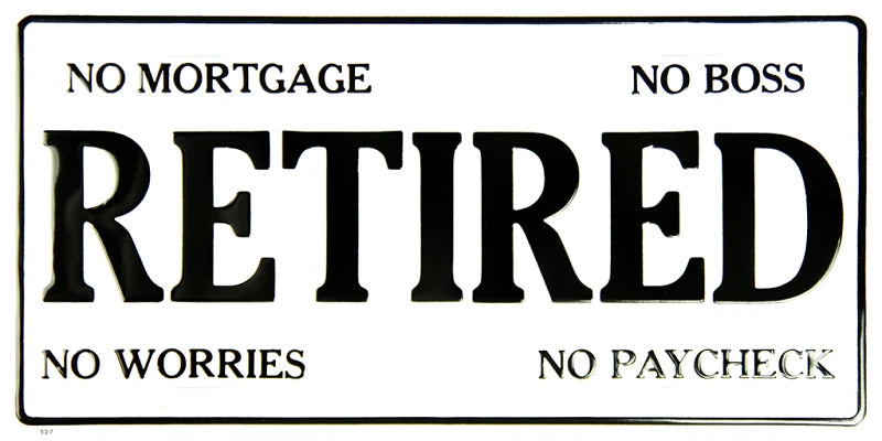 Retired Embossed Metal Novelty License Plate Tag for Cars