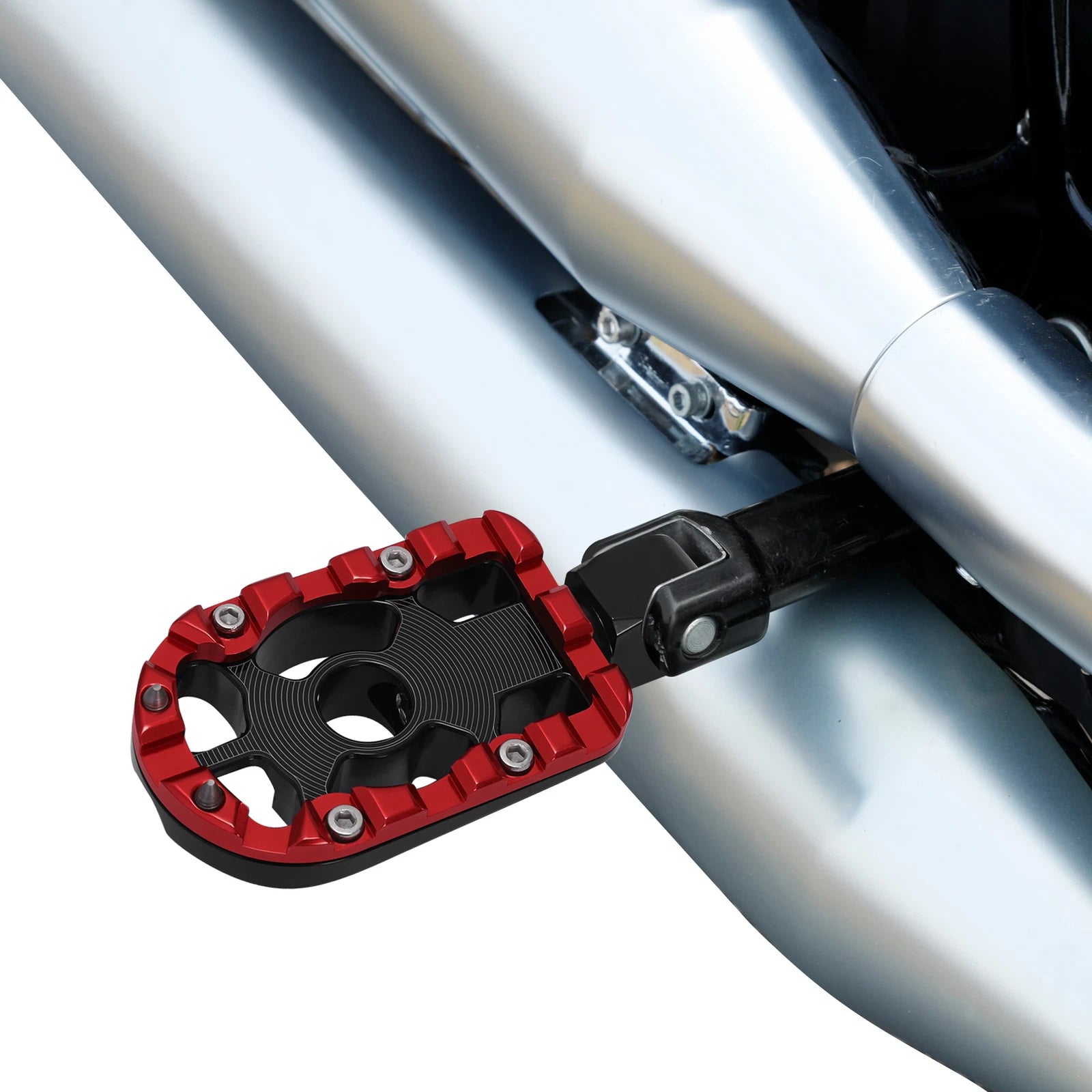 Passenger Foot Pegs for Harley Softail Street Bob (2018–2023) Black Red