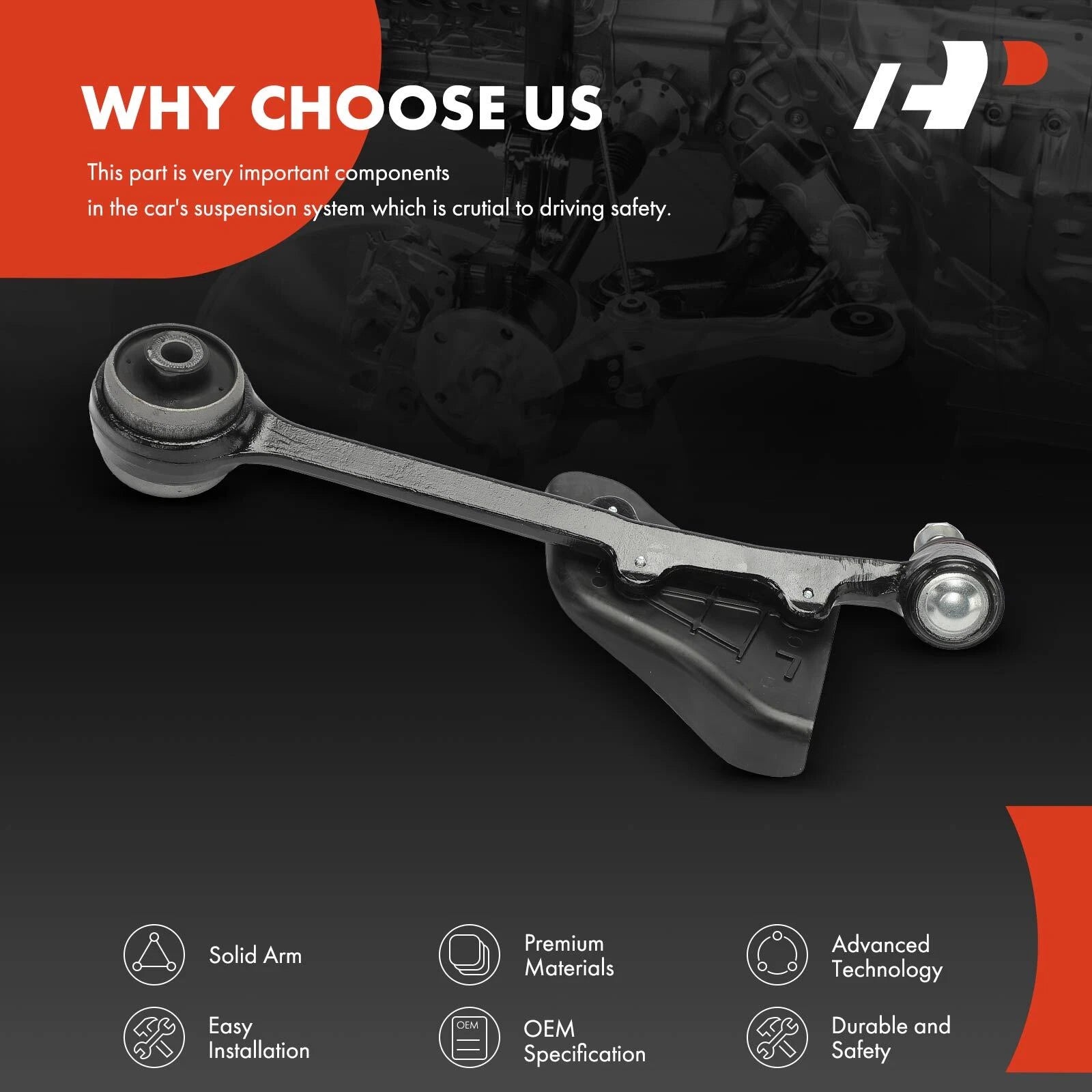 Front Left Lower Control Arm with Ball Joint for Ford