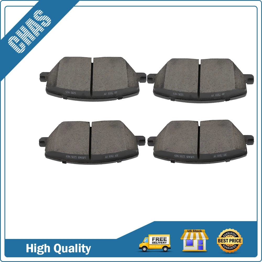 Set of 4 Front Ceramic Brake Pads for Fiat 500X Jeep Compass Renegade
