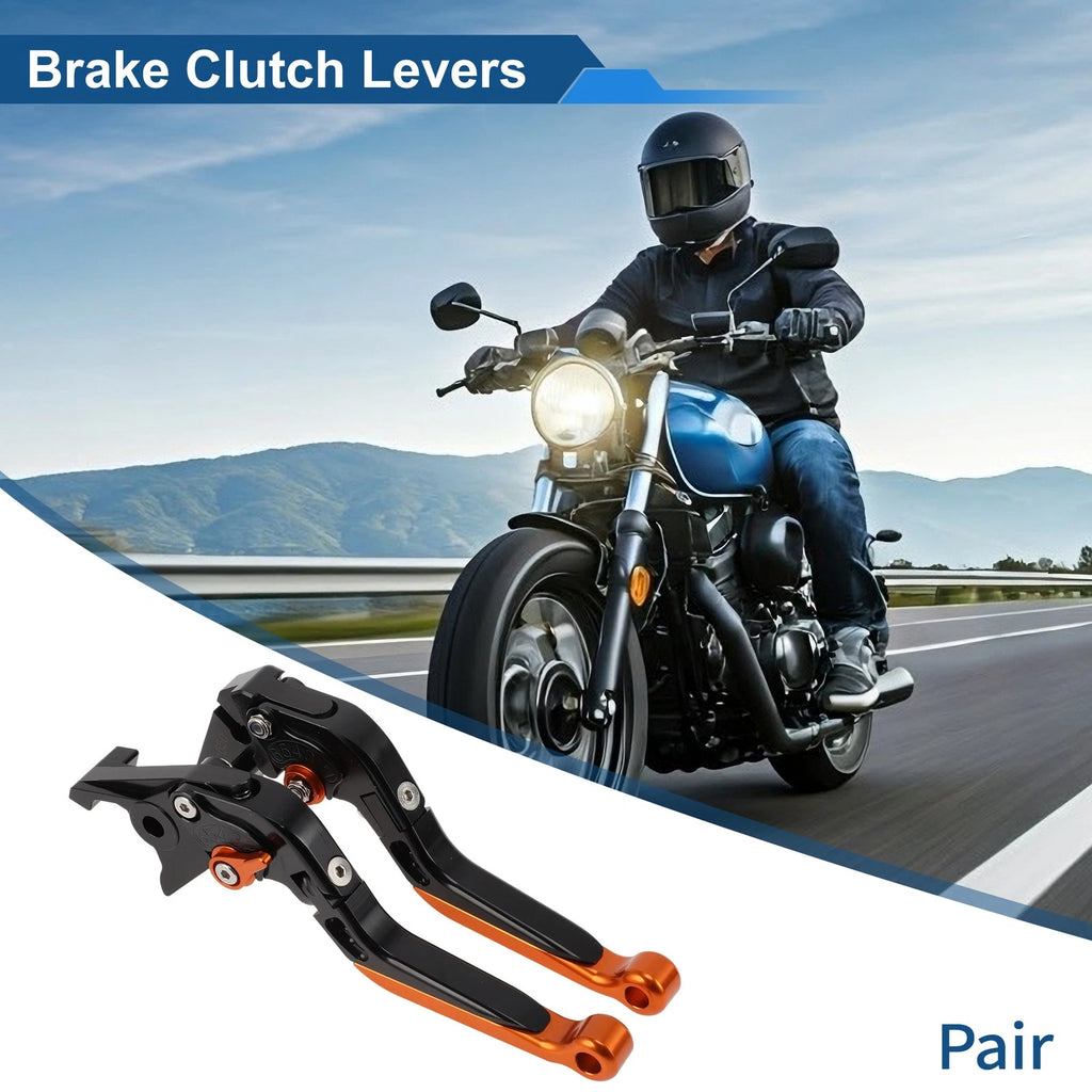 Adjustable Brake Clutch Levers for Honda NC700/NC750 S/X (2012–2020) Black Orange