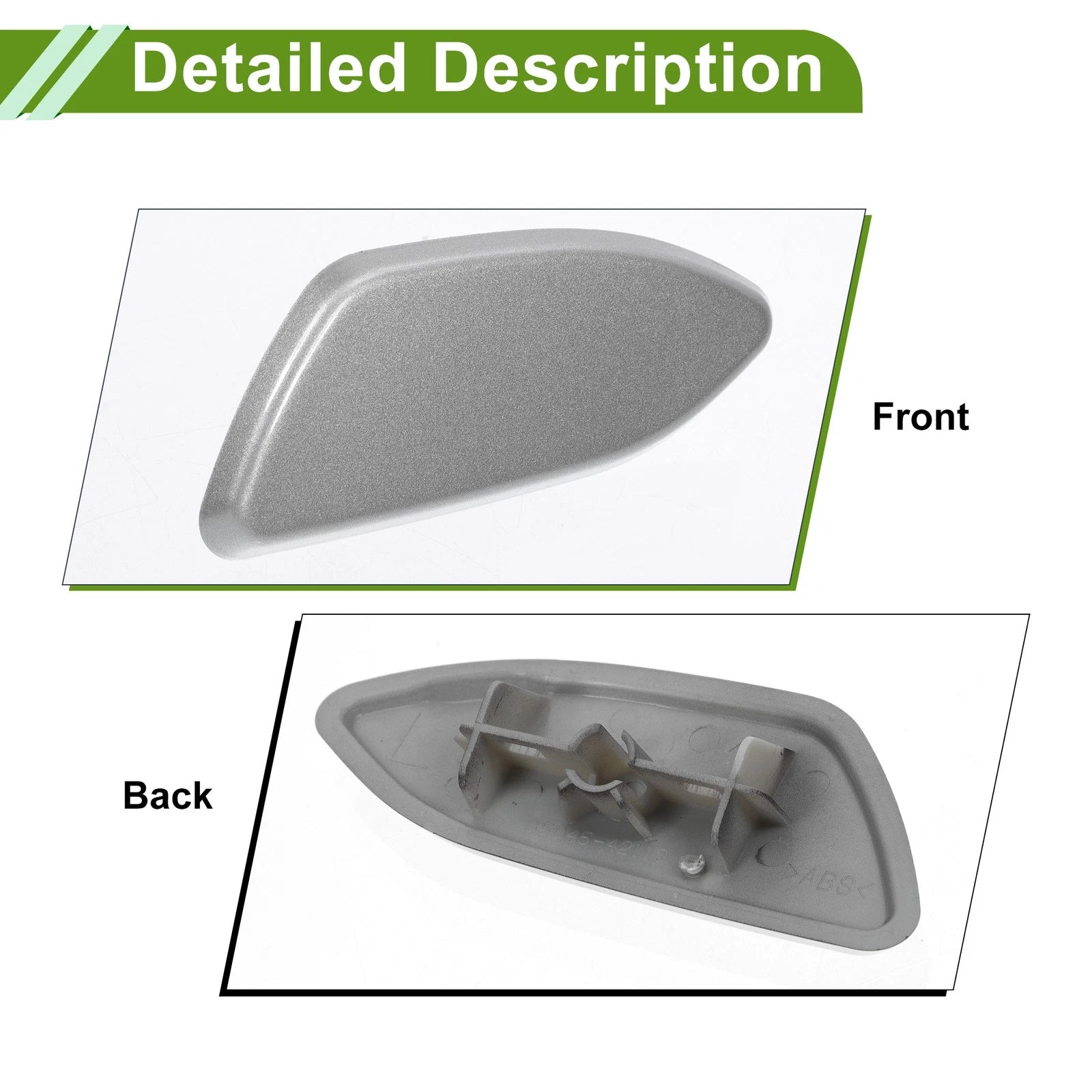 Front Left Washer Nozzle Cover for Toyota Rav4 (2010–2012) 8504542110 Silver Tone