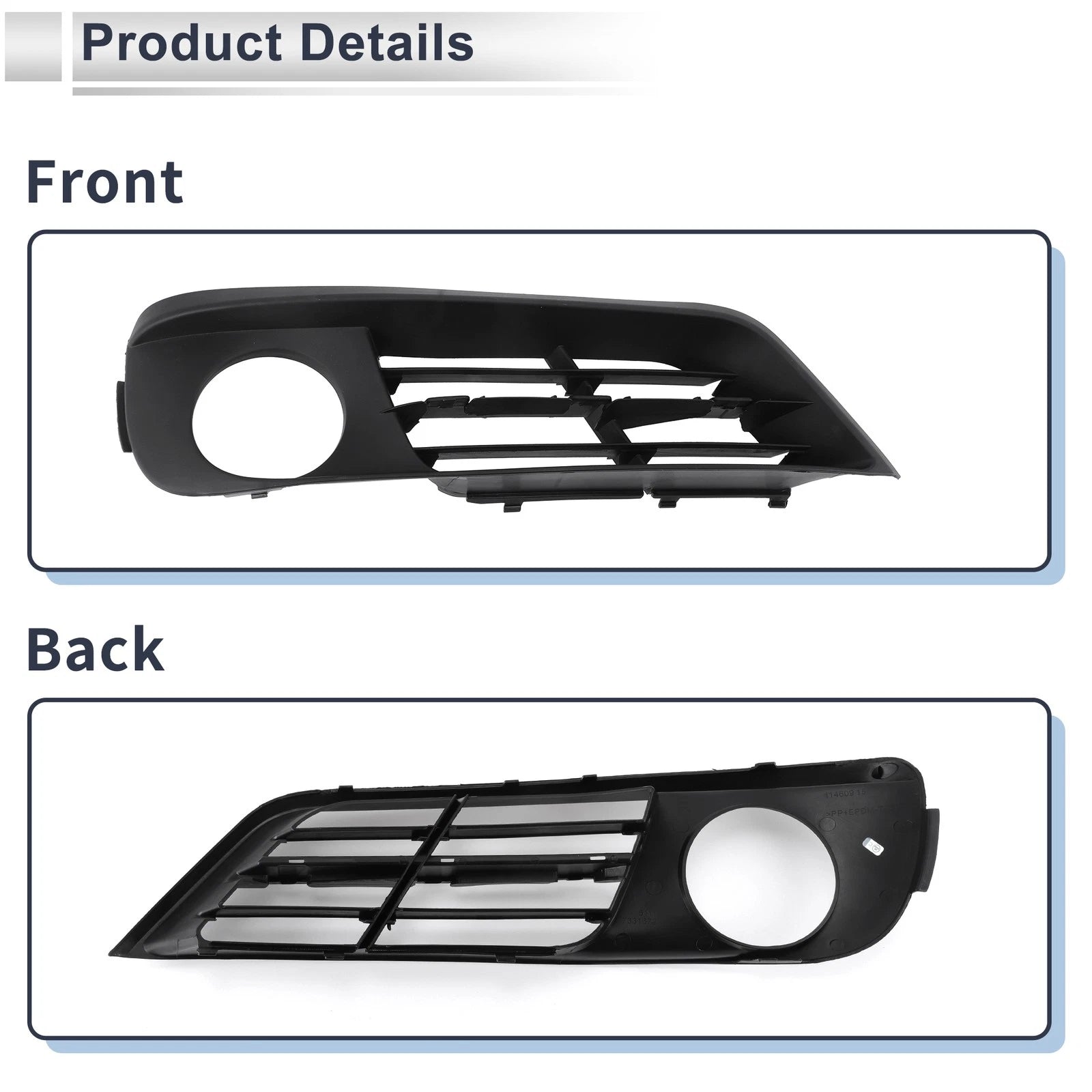 1 Pc Fog Light Grill for BMW 535i GT (2010–2017) No. 51117331672