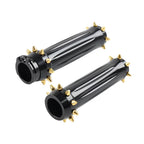 1'' Spikes Hand Grips for Harley Touring Dyna Softail  - Gold/Black