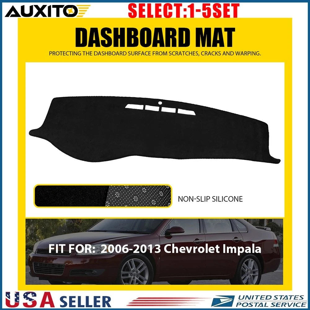 Dash Mat for Chevrolet Impala (2006–2013) Anti-Glare Black