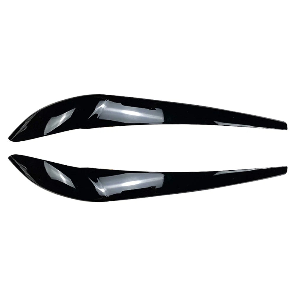 Front Headlight Eyebrow Eyelid Cover for BMW X3 F25 X4 F26 (2014–2017) Gloss Black