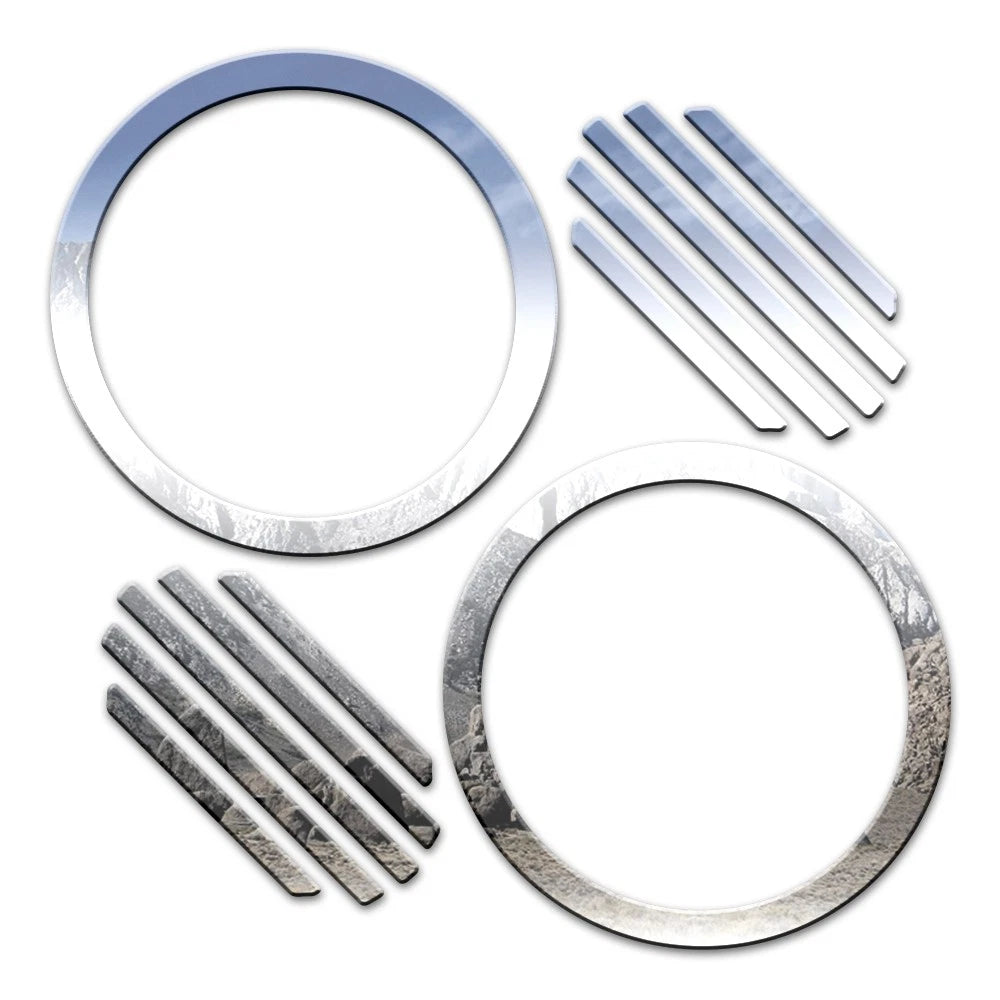 12pc. Luxury FX Chrome Front Vent Covers For 2004-2015 Nissan Titan