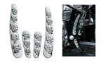 Chrome Skull Swing Arm Accent Kit for Harley-Davidson Softail (2008–2017)