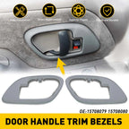 Set of 2 Interior Door Handle Bezels Trim Gray for Chevy GMC Truck (1995–1999)