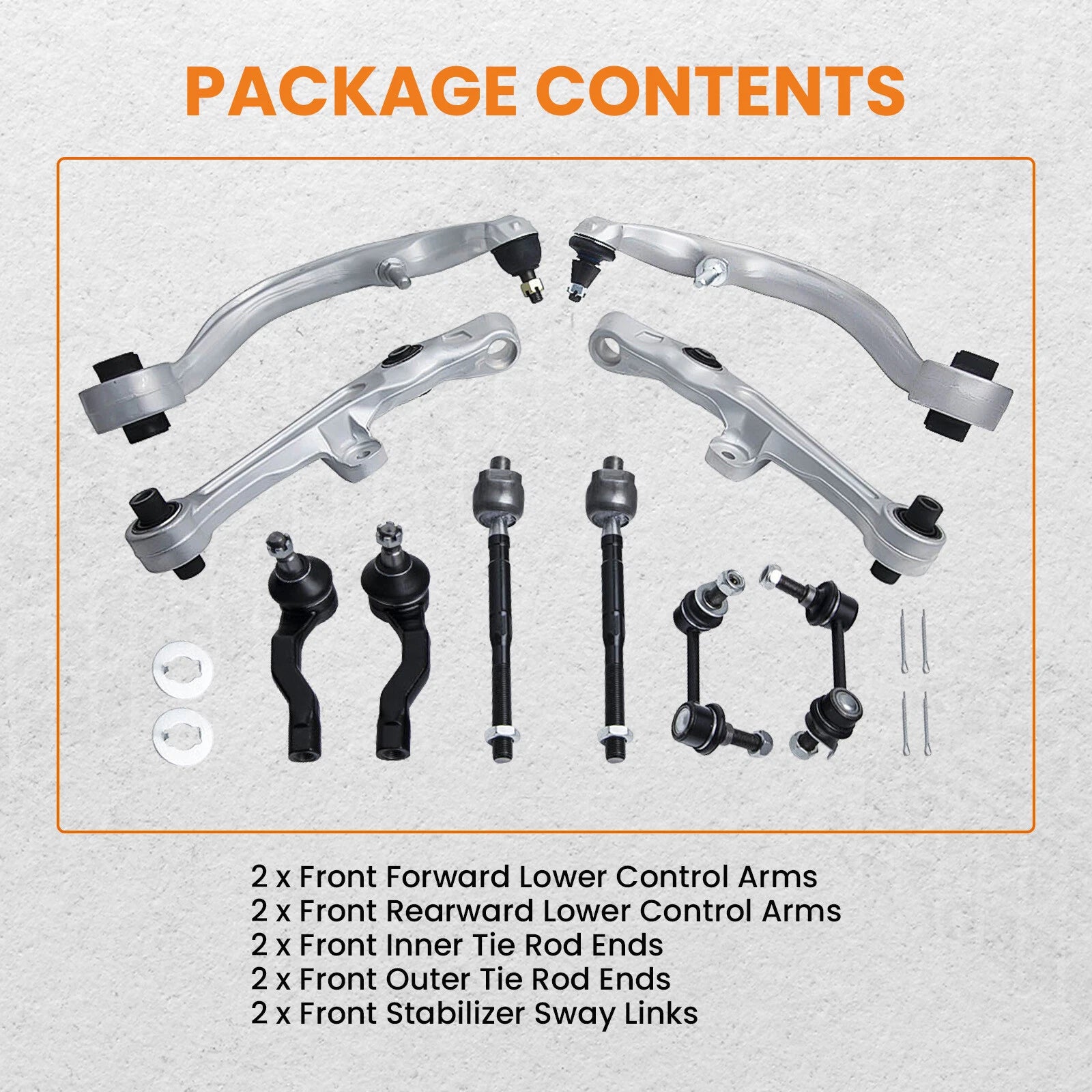 Set of 10 Lower Control Arms for Nissan G35 350Z (2003–2009)