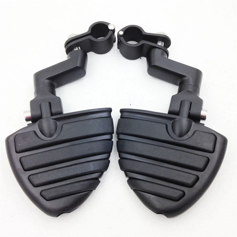 1.5" Wing Footpegs Offset Mount Clamps for Suzuki VL125 VL250 VZ1500 C800