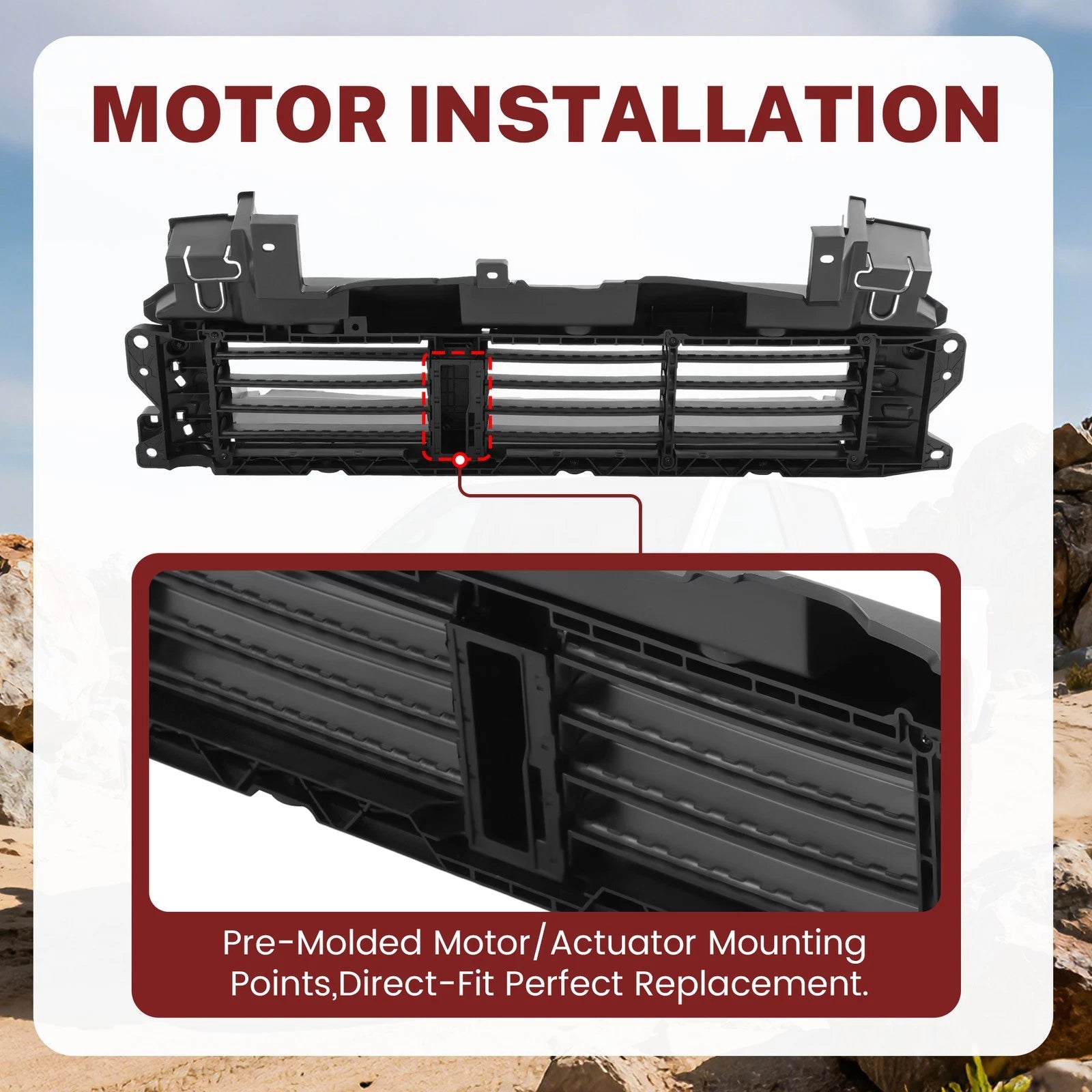 Front Radiator Grille Air Shutter Assembly for Honda CR-V (2020–2022)