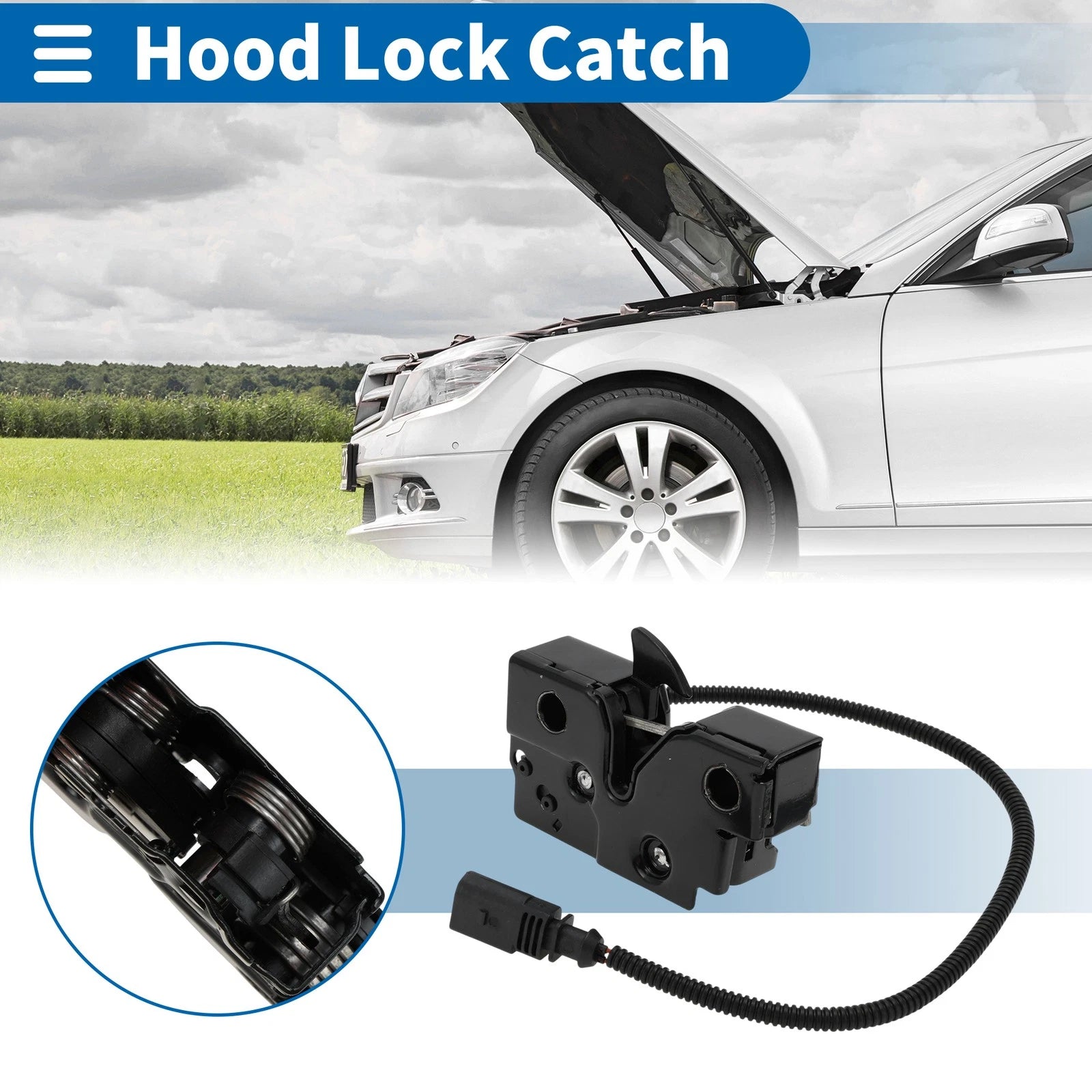 Hood Latch Assembly for Volkswagen e-Golf (2015–2018) No. 5G1823509B