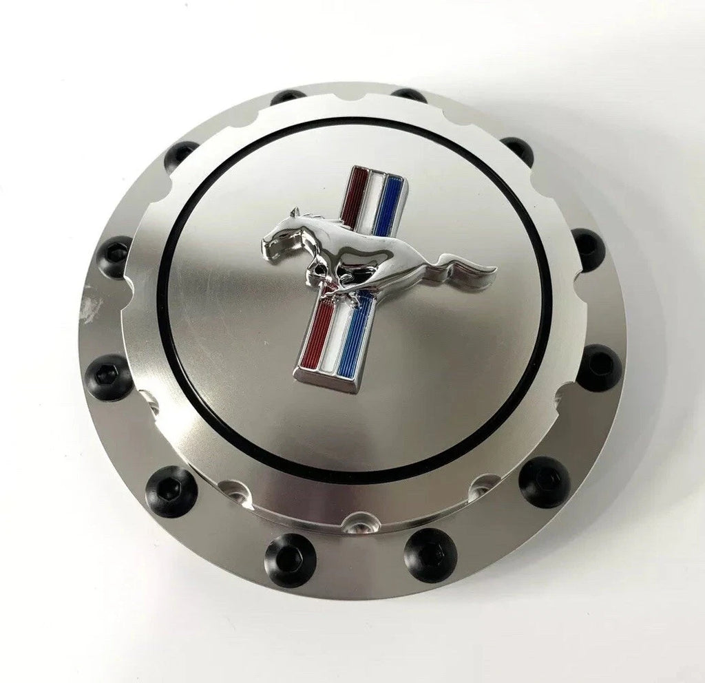 Billet Gas Cap Replacement with Pony Emblem for 1964-1973 Ford Mustang