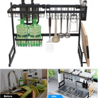 Stainless Steel Dish Rack with Cutlery Holder for Kitchen (2023)